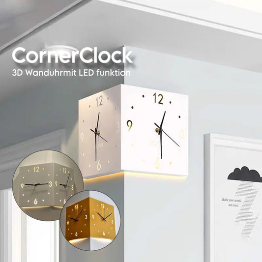 CornerClock - 3D Wanduhr mit LED Funktion